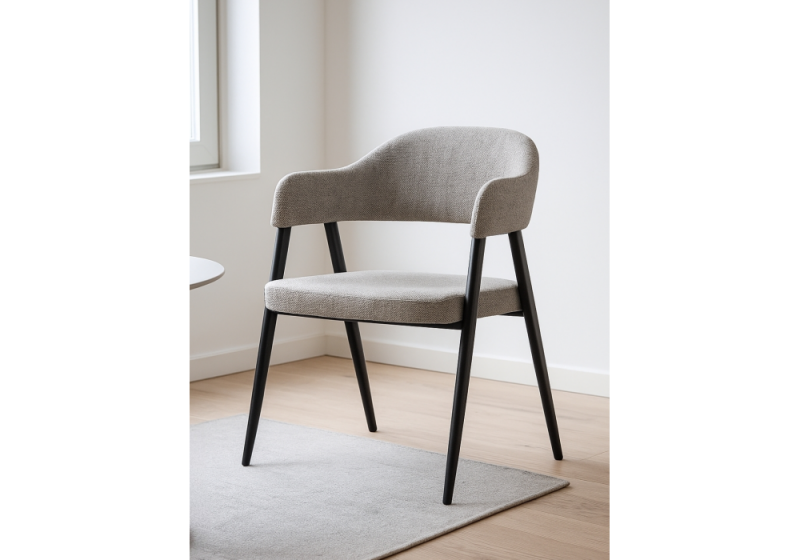 Стул на металлокаркасе Twin gray / black (53x54x79)