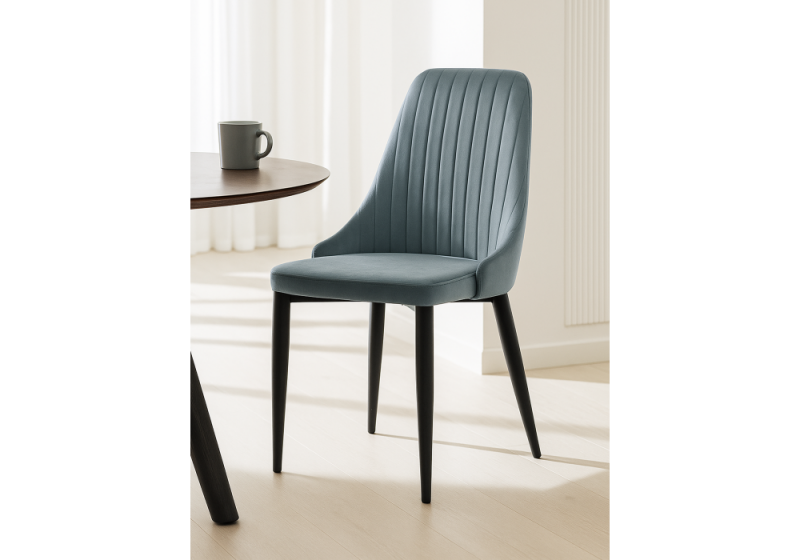 Стул на металлокаркасе Kora gray / black (47x57x89)
