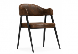 Стул на металлокаркасе Twin brown / black (53x54x79)