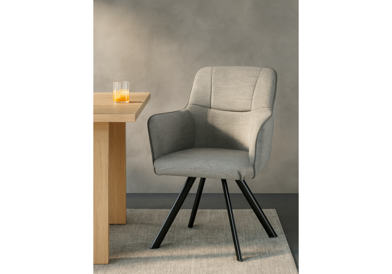 Стул на металлокаркасе Elis gray / dark gray / black (58x62x88)