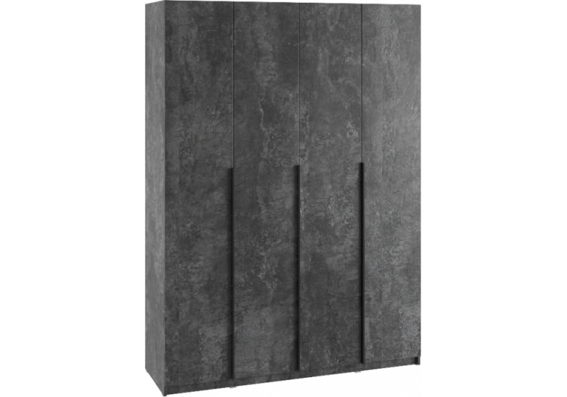 Шкаф Кротос 160 4-х ств цемент темный (160x50,2x221,6). 