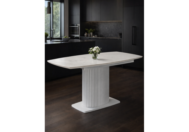 Керамический стол Фестер 160(200)х90 snow white / белый (90x76)