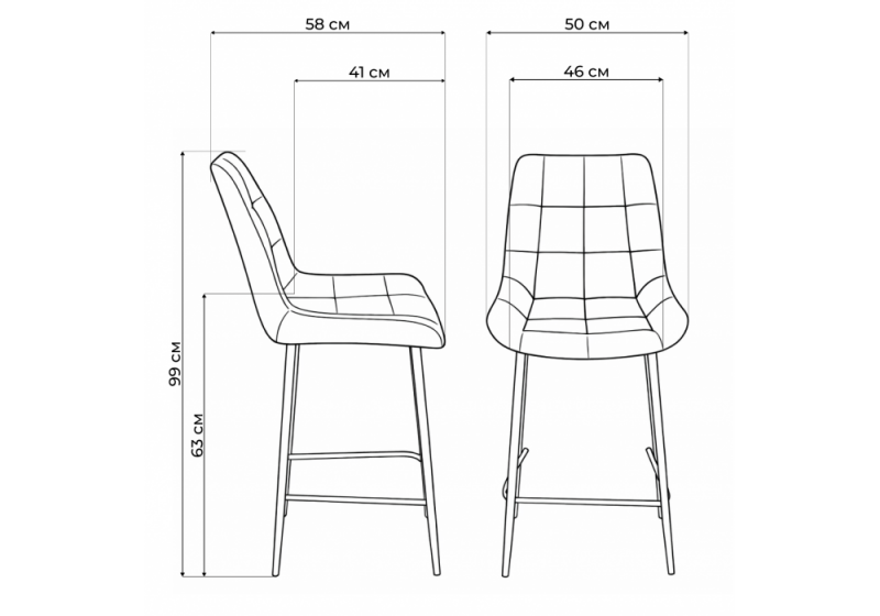 Барный стул Челси фисташковый (zd 651) / белый (50x58x99)