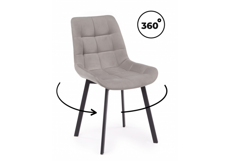 Стул на металлокаркасе Челси 360 П латте (zd 290) / черный np (50x60x80). 