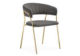 Стул на металлокаркасе Kamelia 1 dark gray / gold (60x52x79)